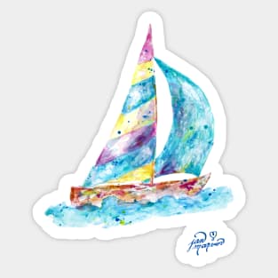 Sailboat by Jan Marvin Sticker